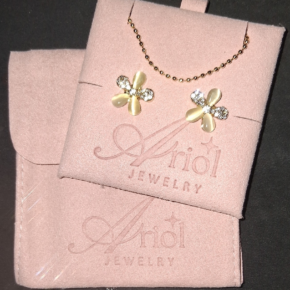Gold Filled Flower Jewelry Set